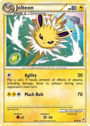 Jolteon 045/95  - Reverse Holofoil Call of Legends - Uncommon