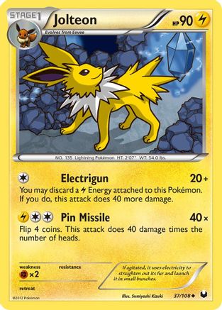 Jolteon 037/108  Dark Explorers - Uncommon