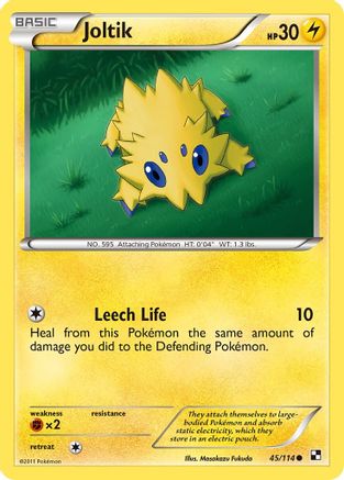 Joltik (45) 045/114  - Reverse Holofoil Black and White - Common