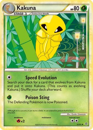 Kakuna 032  - Reverse Holofoil Unleashed - Uncommon