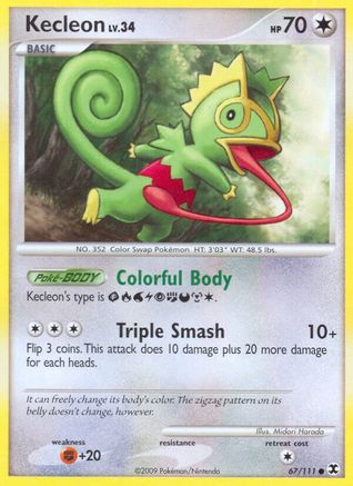 Kecleon 067/111  - Reverse Holofoil Rising Rivals - Common