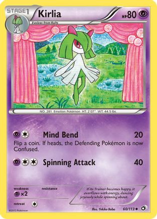 Kirlia 060  - Reverse Holofoil Legendary Treasures - Uncommon
