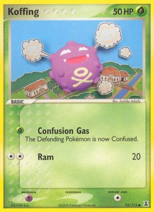 Koffing 072/113  - Reverse Holofoil Delta Species - Common