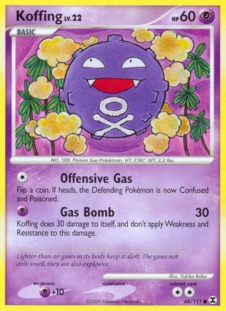 Koffing 068/111  - Reverse Holofoil Rising Rivals - Common