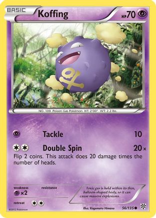 Koffing (56) 056  - Reverse Holofoil Plasma Storm - Common