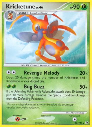 Kricketune 032  - Reverse Holofoil Platinum - Rare