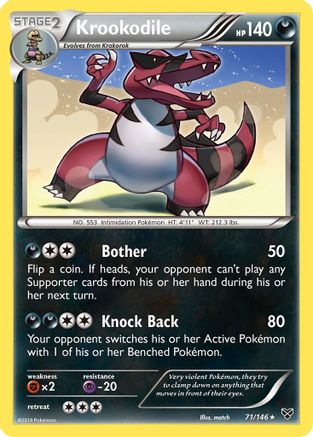 Krookodile 071  XY Base Set - Rare