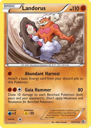 Landorus 085  - Reverse Holofoil Legendary Treasures - Holo Rare