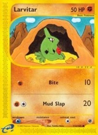Larvitar 116  - Reverse Holofoil Expedition - Common