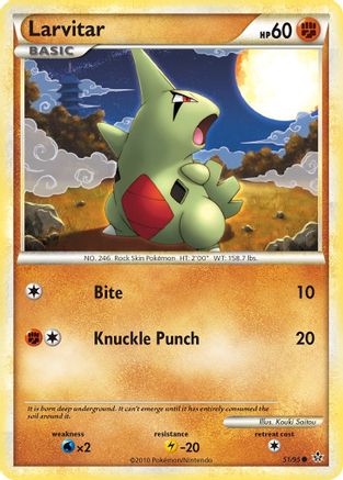 Larvitar (51) 051  - Reverse Holofoil Unleashed - Common