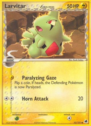 Larvitar (Delta Species) 052/101  Dragon Frontiers - Common
