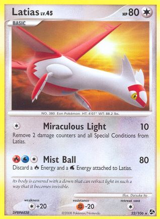 Latias 022  - Reverse Holofoil Great Encounters - Rare