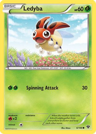 Ledyba 006  - Reverse Holofoil XY Base Set - Common