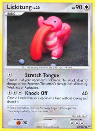 Lickitung 080/127  - Reverse Holofoil Platinum - Common