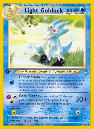 Light Golduck 047/105  - 1st Edition Neo Destiny - Uncommon