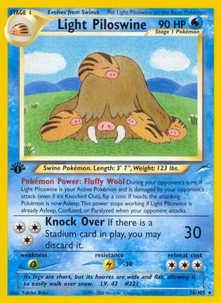 Light Piloswine 026  - Unlimited Neo Destiny - Rare