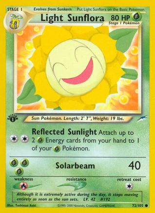 Light Sunflora 072/105  - Unlimited Neo Destiny - Common