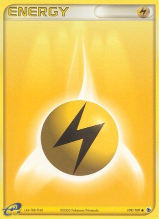 Lightning Energy 109/109  - Reverse Holofoil Ruby and Sapphire - Common