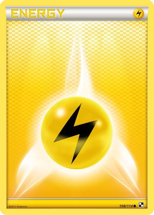 Lightning Energy 108  - Reverse Holofoil Black and White - Common