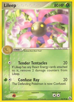 Lileep 056  - Reverse Holofoil Legend Maker - Common