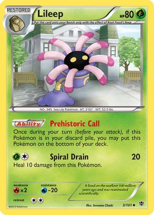 Lileep 003  Plasma Blast - Uncommon