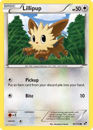 Lillipup (80) 080  - Reverse Holofoil Black and White - Common