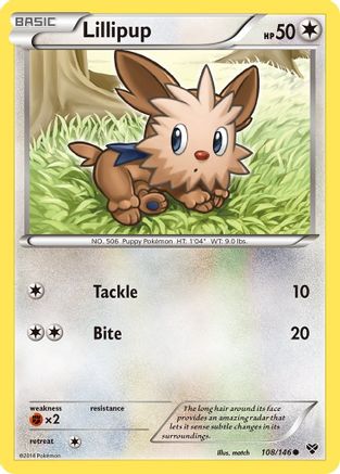 Lillipup 108  - Reverse Holofoil XY Base Set - Common