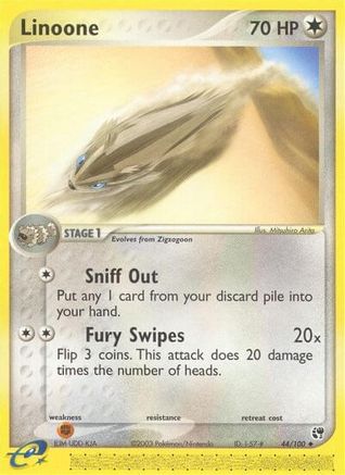 Linoone 044/44  - Reverse Holofoil Sandstorm - Uncommon