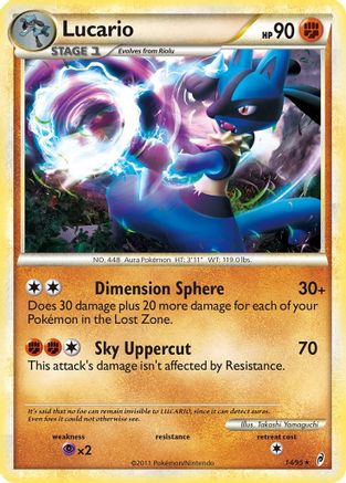 Lucario 014  - Reverse Holofoil Call of Legends - Holo Rare