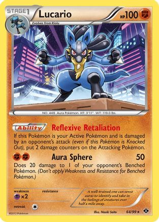 Lucario 064  - Reverse Holofoil Next Destinies - Holo Rare