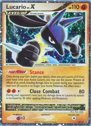 Lucario LV.X DP12  - Holofoil Diamond and Pearl Promos - Promo
