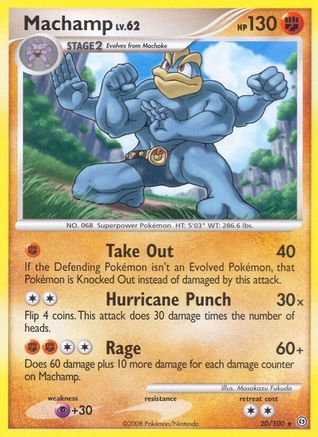 Machamp 020  - Reverse Holofoil Stormfront - Rare