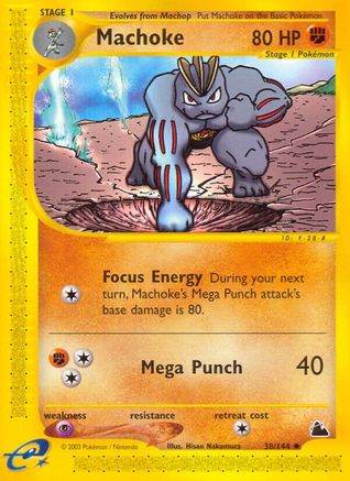 Machoke 038  - Reverse Holofoil Skyridge - Uncommon