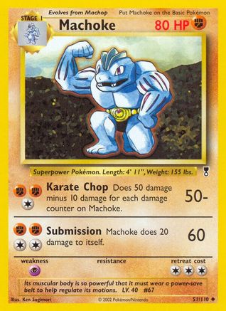 Machoke 051  - Reverse Holofoil Legendary Collection - Uncommon