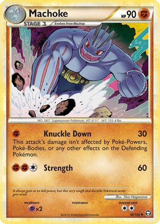 Machoke 040/102  - Reverse Holofoil Triumphant - Uncommon