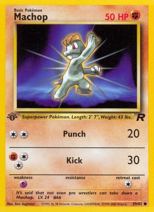 Machop 059/82  - Unlimited Team Rocket - Common