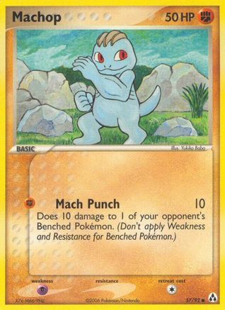 Machop 057/92  - Reverse Holofoil Legend Maker - Common