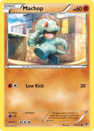 Machop 047  - Reverse Holofoil Plasma Blast - Common