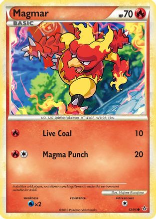 Magmar 052  - Reverse Holofoil Unleashed - Common