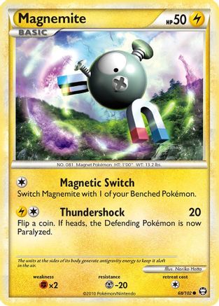 Magnemite 068/102  - Reverse Holofoil Triumphant - Common