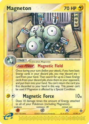 Magneton 017/97  - Reverse Holofoil Dragon - Rare