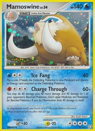 Mamoswine 009  - Reverse Holofoil Legends Awakened - Holo Rare