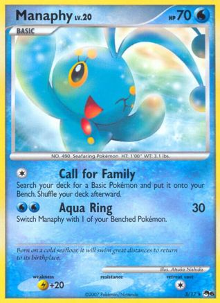 Manaphy 003/017  - Holofoil POP Series 6 - Rare