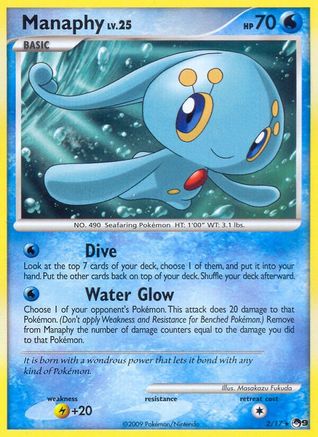Manaphy 002  - Holofoil POP Series 9 - Rare