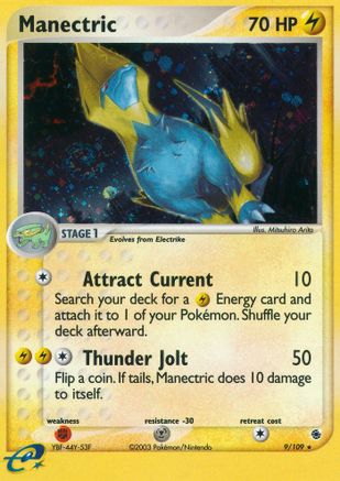 Manectric 009/109  - Reverse Holofoil Ruby and Sapphire - Holo Rare