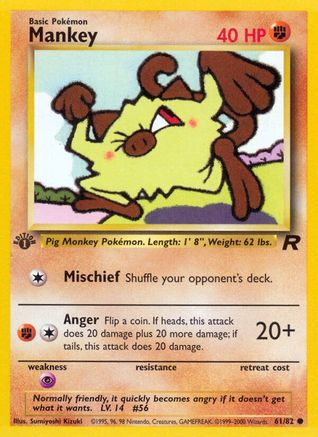 Mankey 061/82  - Unlimited Team Rocket - Common