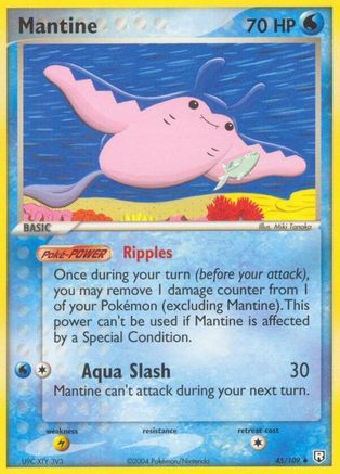 Mantine 045  - Reverse Holofoil Team Rocket Returns - Uncommon