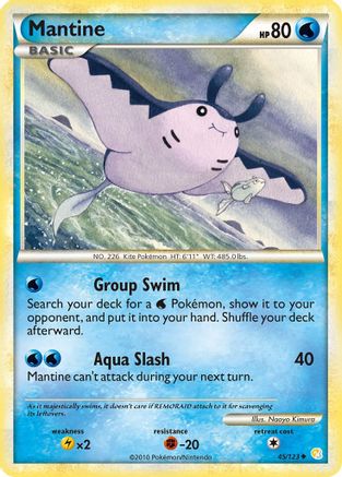 Mantine 045  - Reverse Holofoil HeartGold SoulSilver - Uncommon