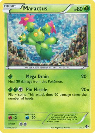 Maractus 002/012  - Holofoil McDonalds Promos 2011 - Promo