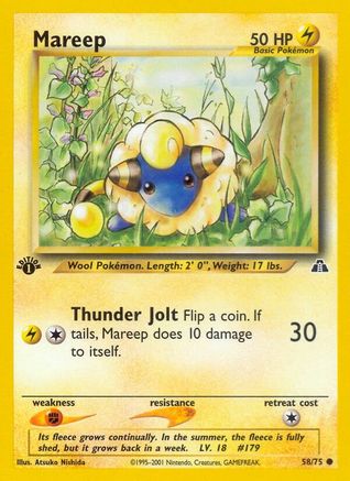 Mareep 058/75  - 1st Edition Neo Discovery - Common